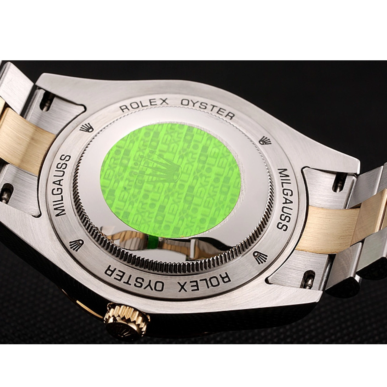 MiroTime 0719 Swiss Rolex Day-Date Champagne Dial Gold Diamond Case Two Tone Stainless Steel Bracelet 1453974